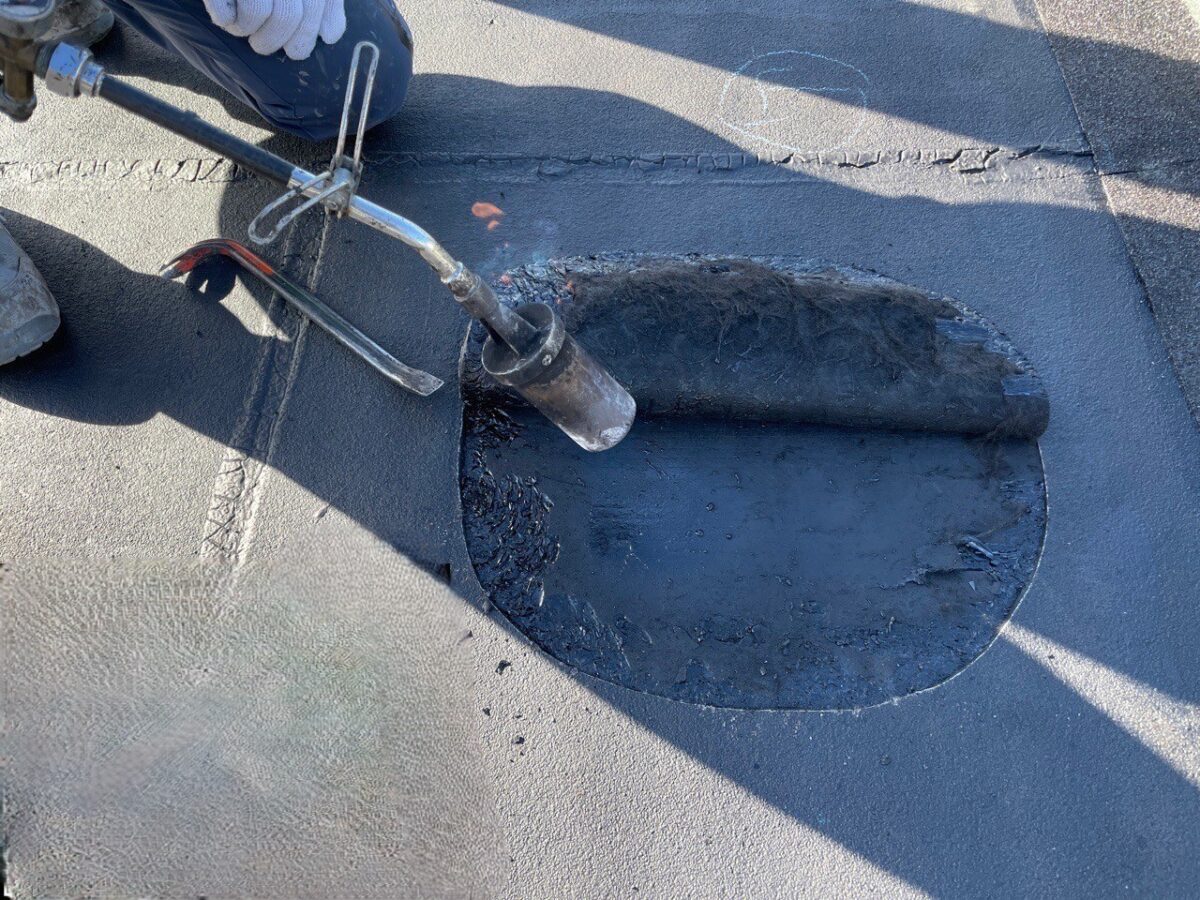 7523 | 横浜防水職人 既存膨れ炙り処理