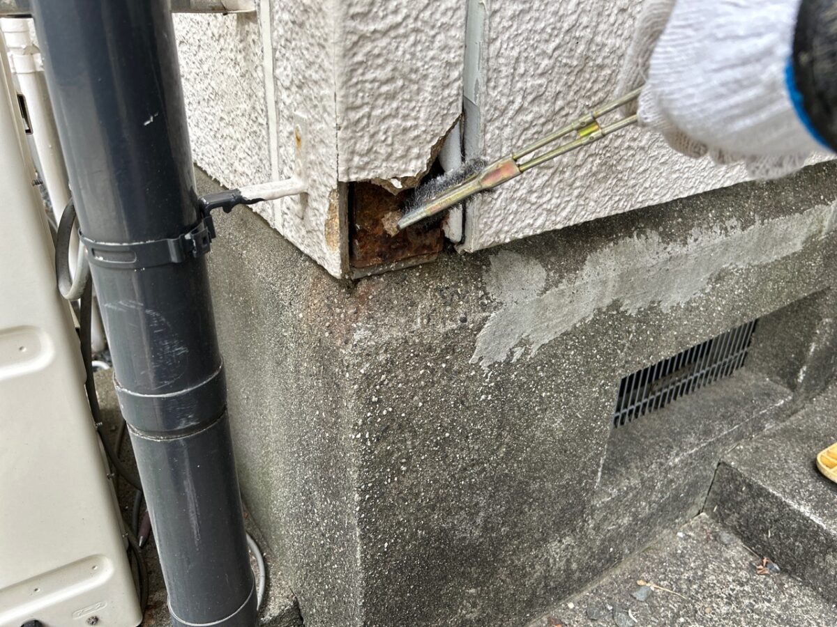 爆裂補修錆落とし