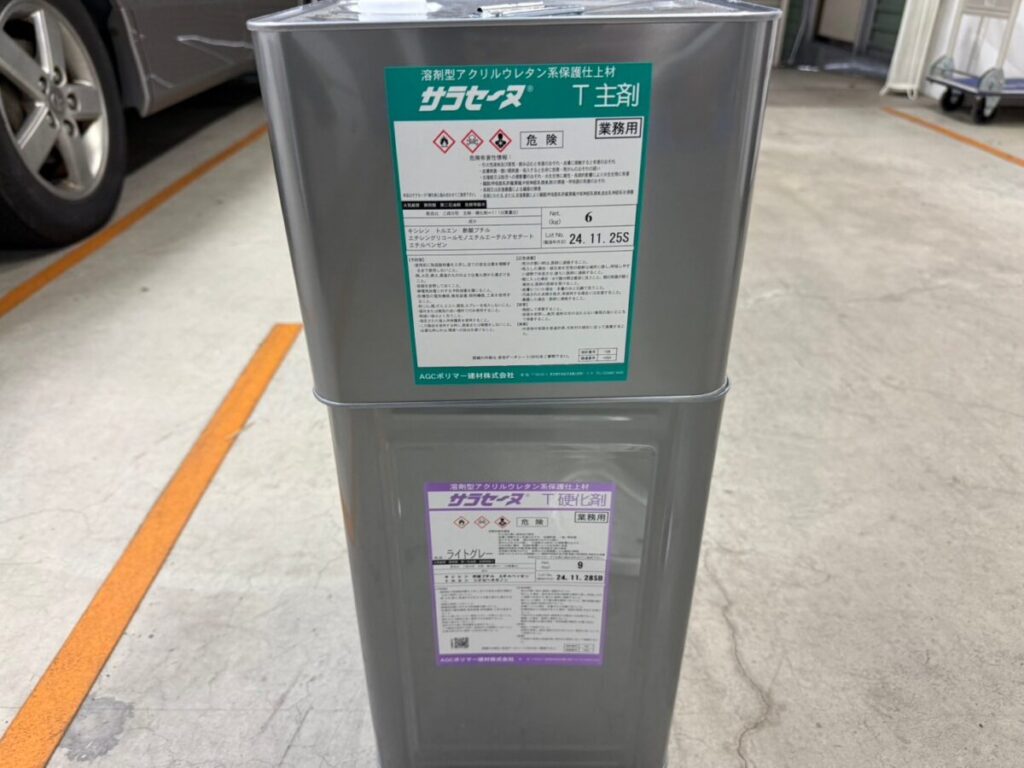 施工で用意された防水層の保護仕上げ材